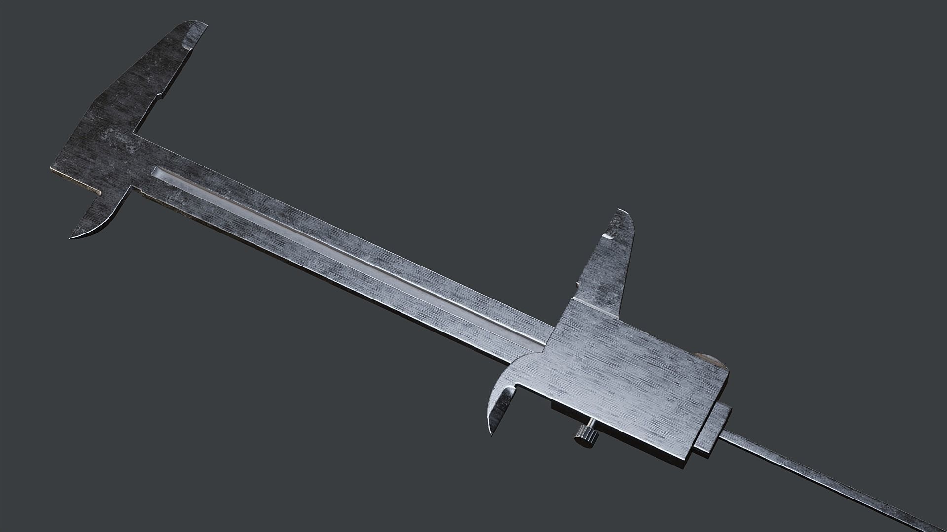 Vernier Caliper PBR Low-poly 3D model_9