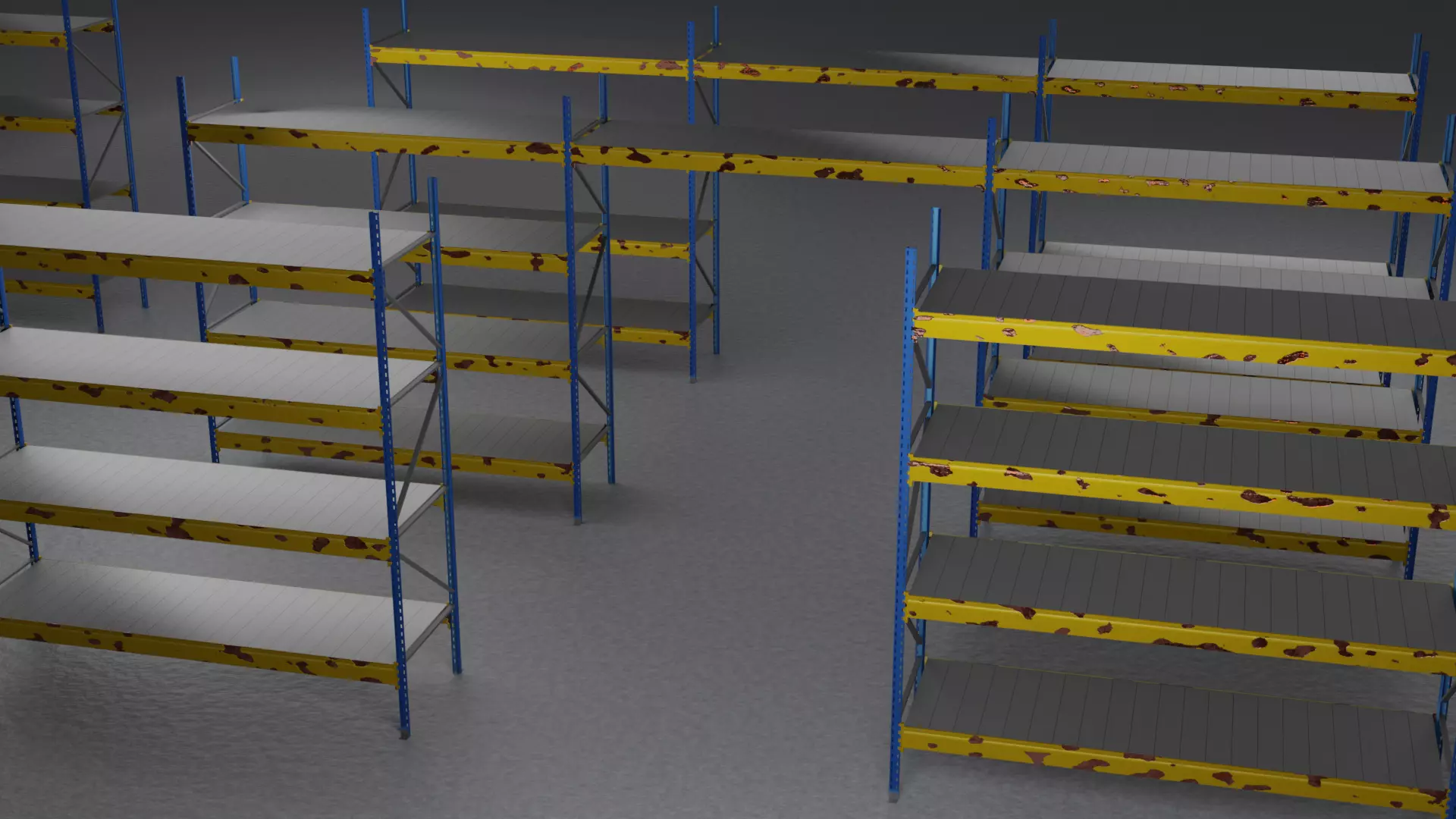 Warehouse Shelves 3D model_0