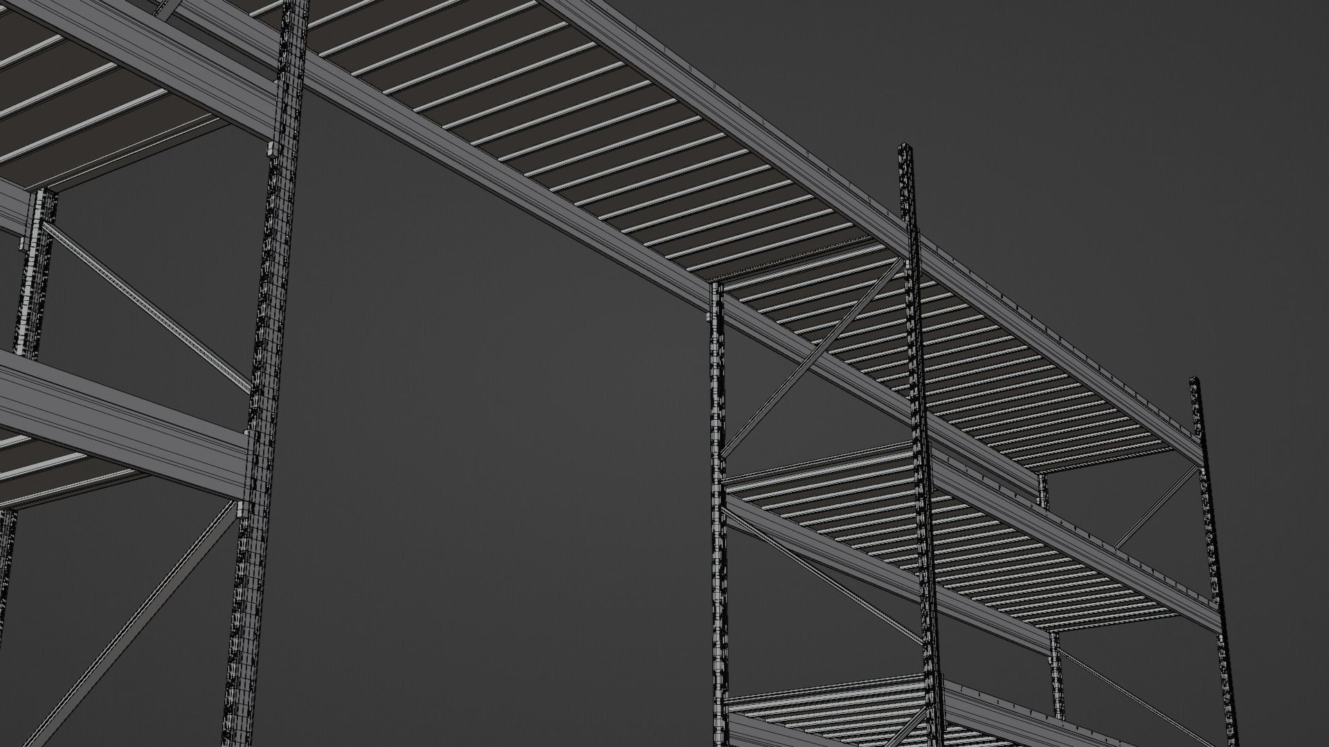 Warehouse Shelves 3D model_8