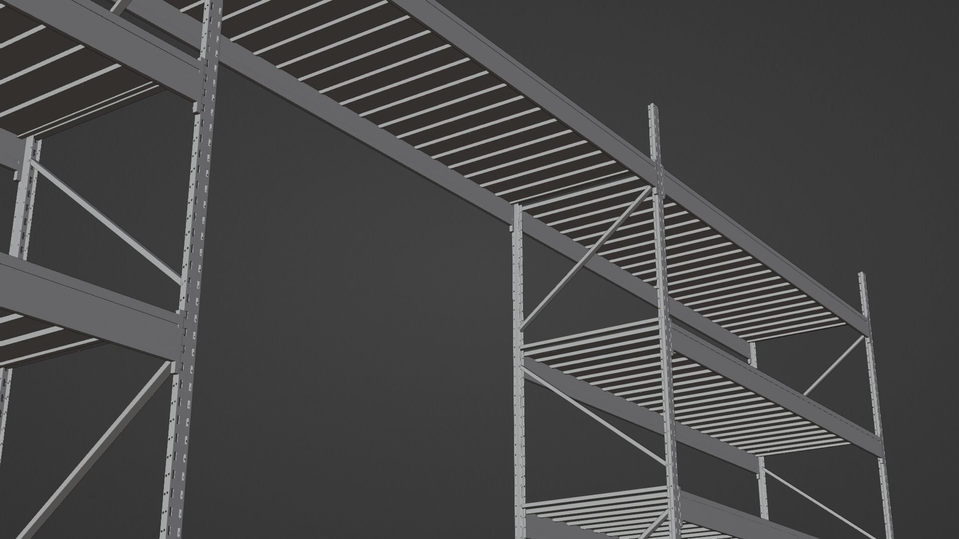Warehouse Shelves 3D model_7