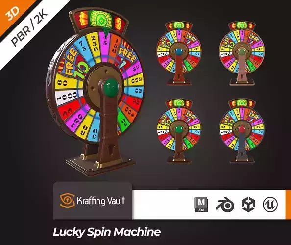 Lucky Spin Machine Low-poly 3D model