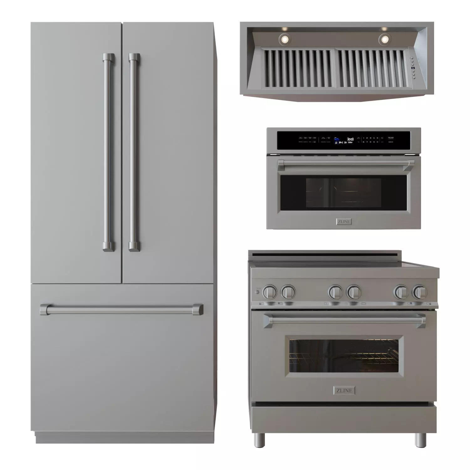 Zline kitchen appliances set 3D model