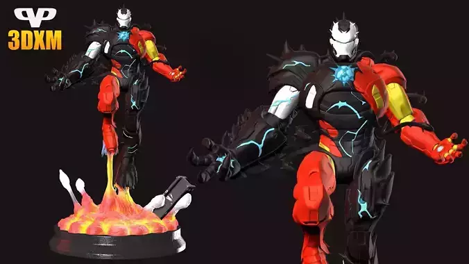 Venomized Iron-Man STL for 3D Printing ChibiSTL 3DXM