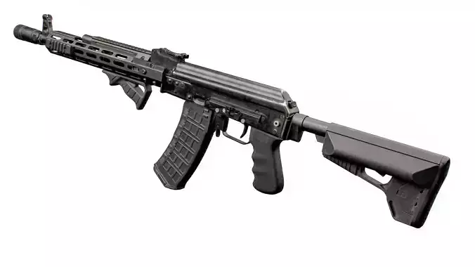AK-74M Custom v1 Low-poly 3D model