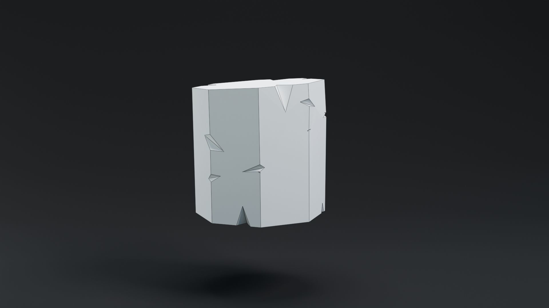 Low Poly Tree Trunk Low-poly 3D model_4