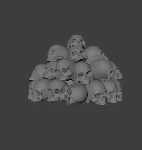 Skull Mountain 3D Pile of Skulls for Tabletop Games 3D print model