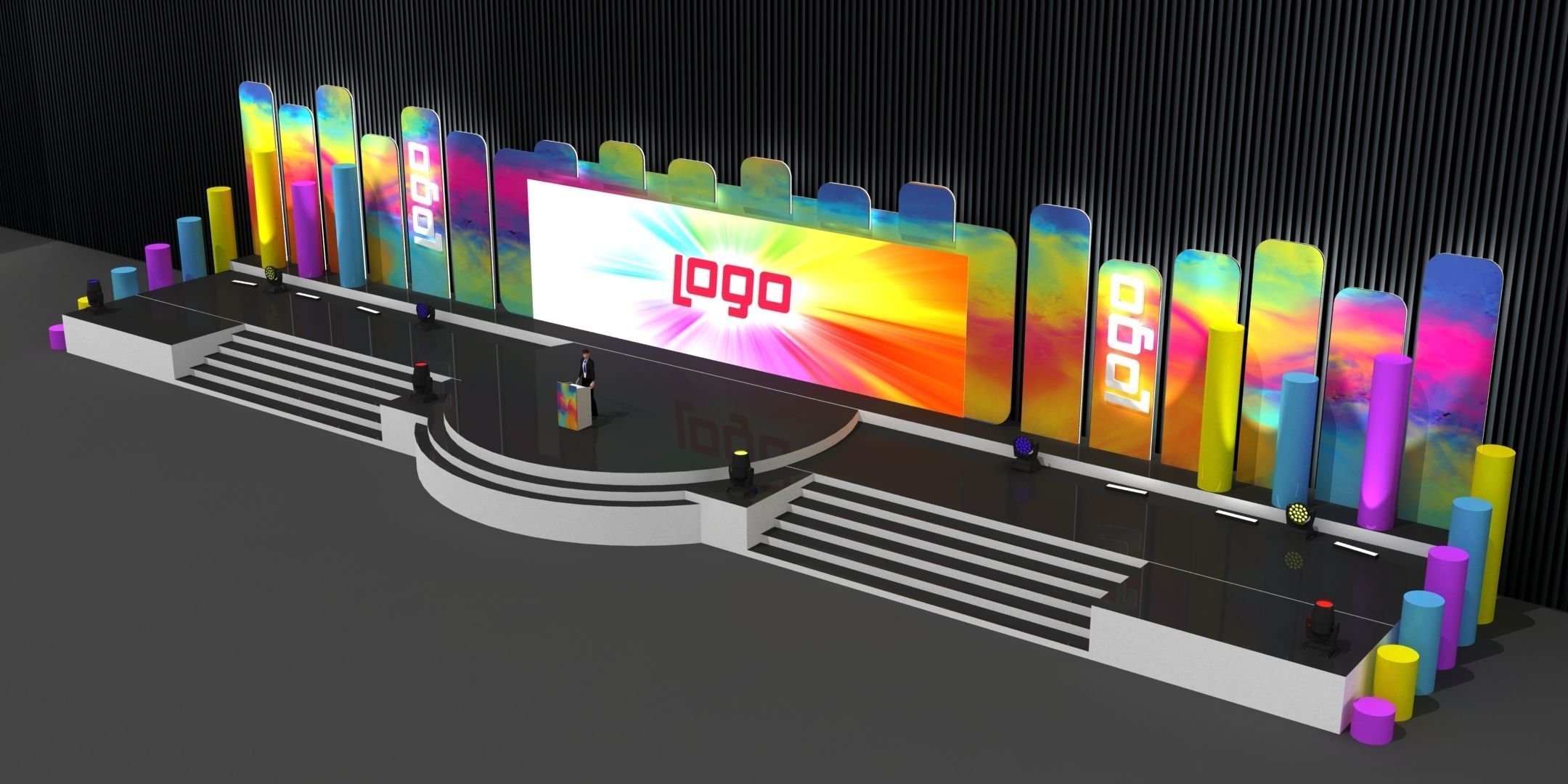 Congress Stage 026 3D model_2