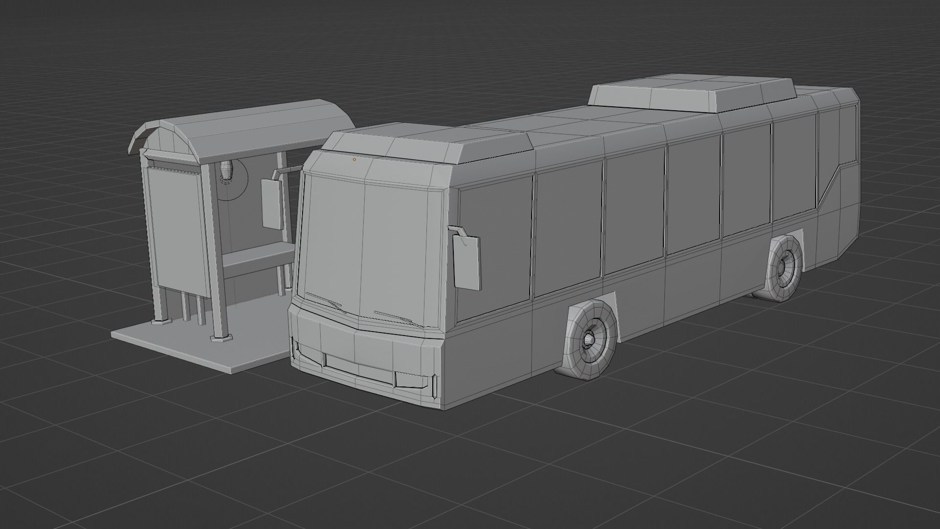 Low Poly Bus - Roblox Low-poly 3D model_8