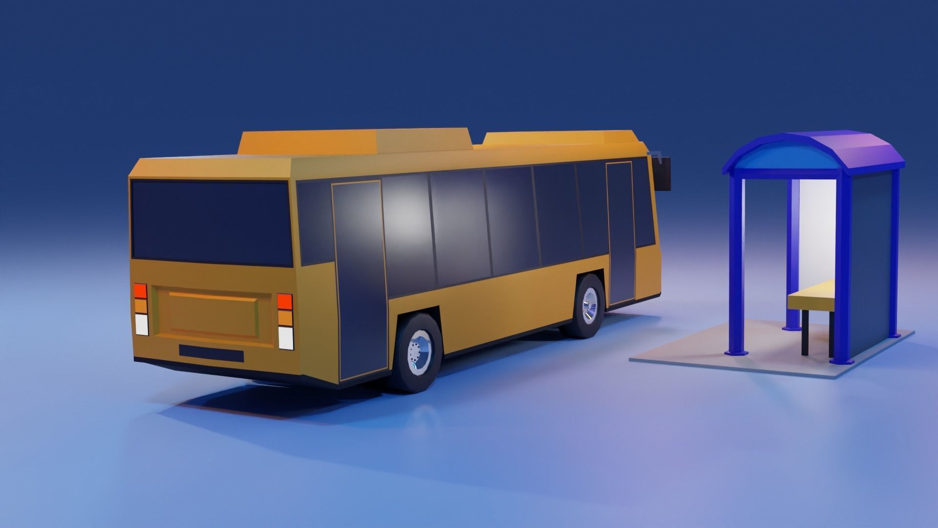 Low Poly Bus - Roblox Low-poly 3D model_4