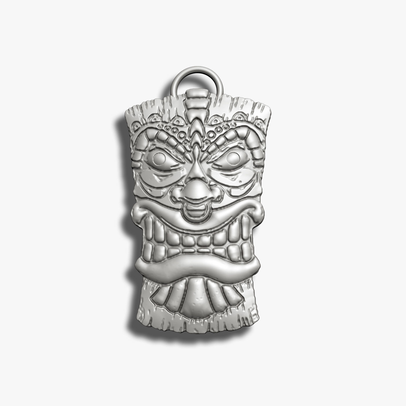 Tiki Mask Pendant 3D print model_5