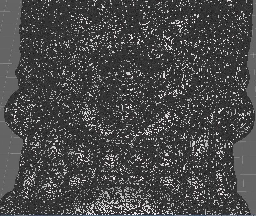 Tiki Mask Pendant 3D print model_7