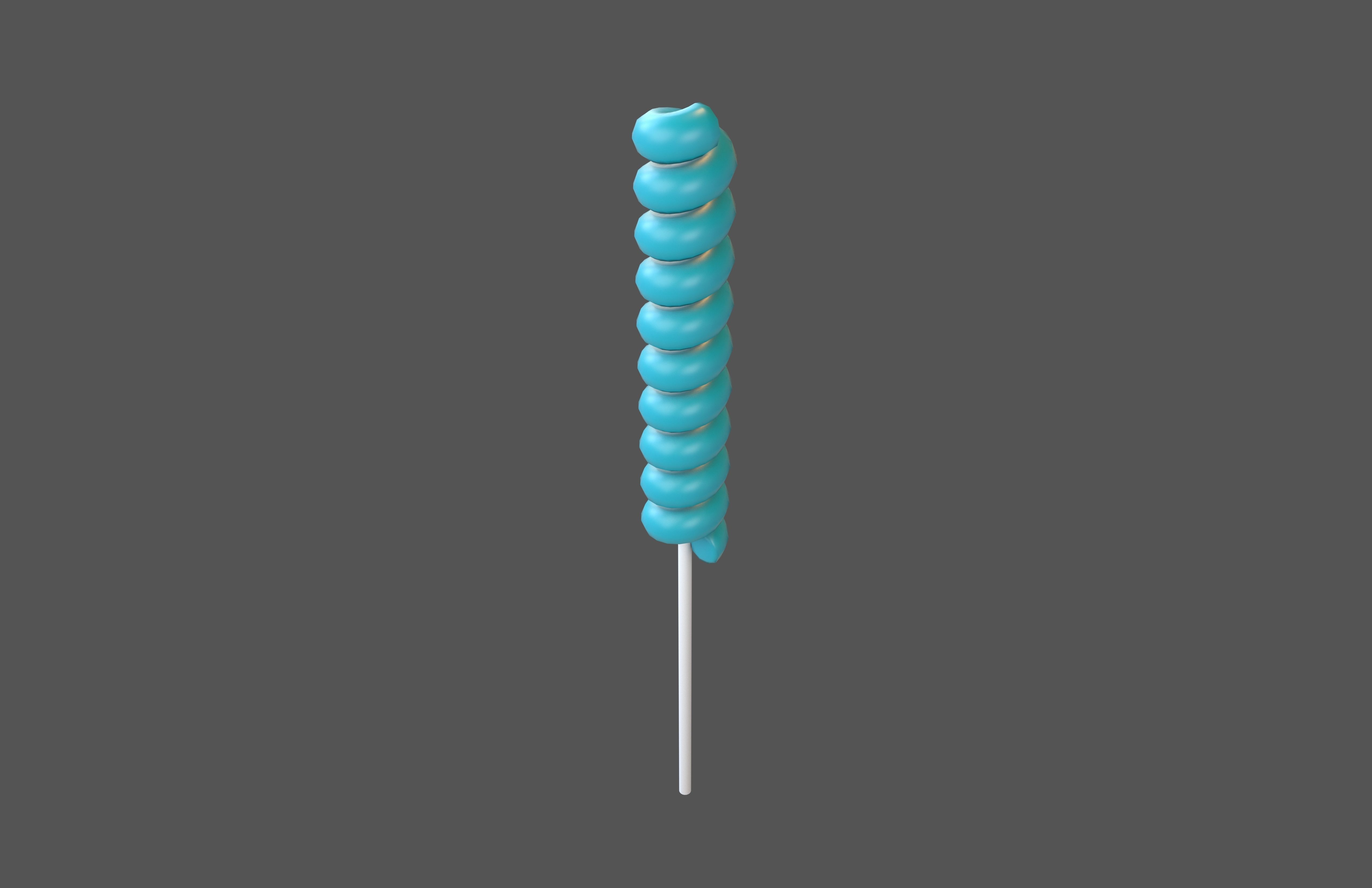 Twist Lollipop v1 002 Low-poly 3D model_1