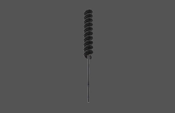 Twist Lollipop v1 003 Low-poly 3D model 7
