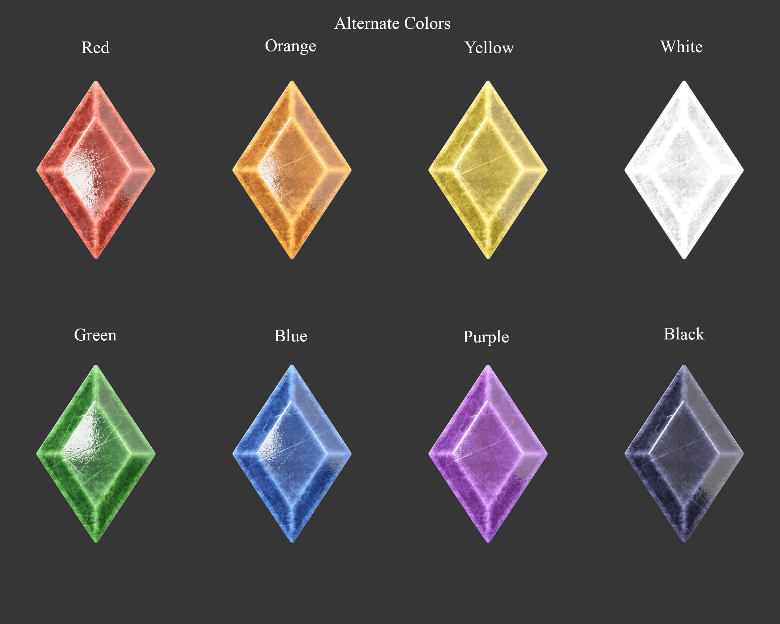 Medieval Treasure Jewels Low-poly 3D model_2