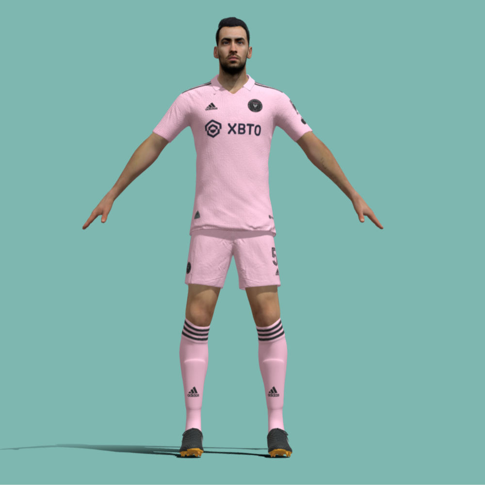 T-Pose Rigged Sergio Busquets Miami 3D model_2