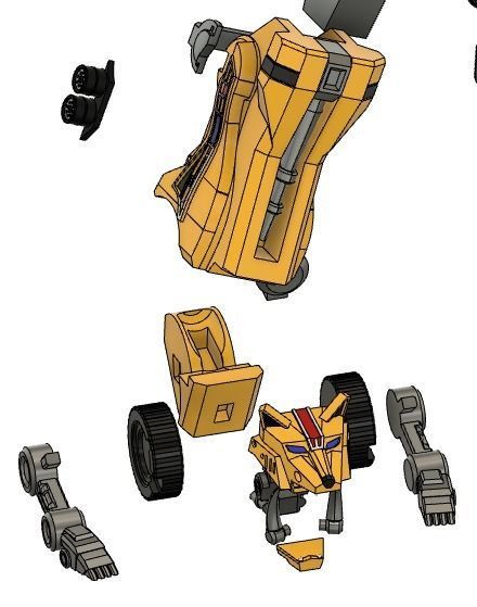 power ranger first megazord statue 3d models 37cm 3D print model_5