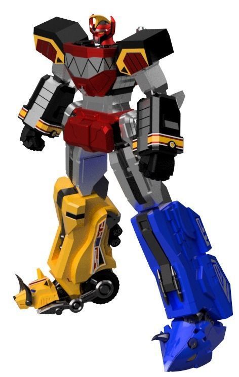 power ranger first megazord statue 3d models 37cm 3D print model_1
