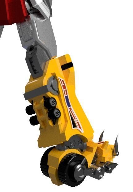 power ranger first megazord statue 3d models 37cm 3D print model_4