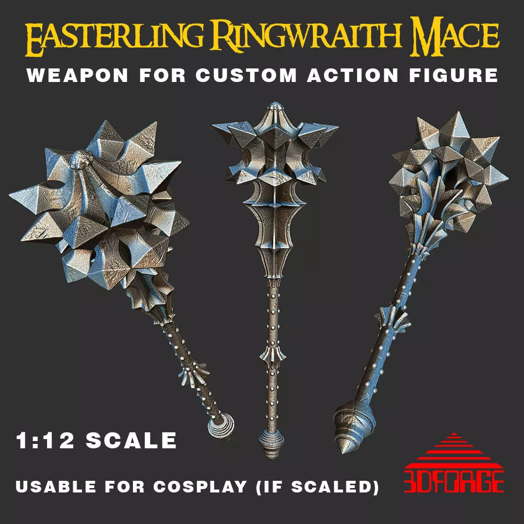 EASTERLING RINGWRAITH MACE FOR 6 INCH ACTION FIGURES 3D print model