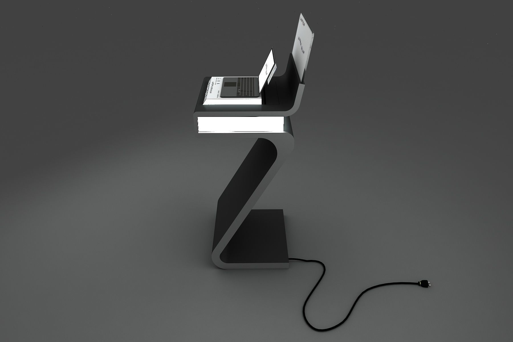Kiosk Laptop 3D model_6