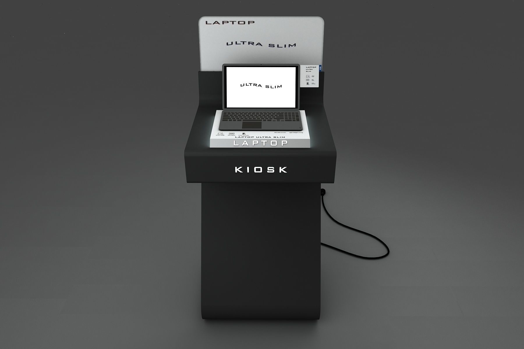 Kiosk Laptop 3D model_4