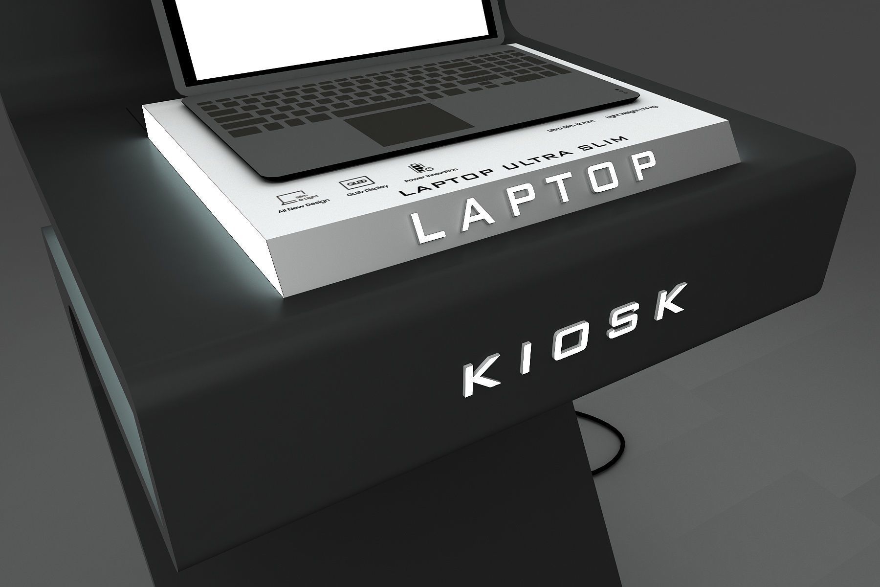 Kiosk Laptop 3D model_3
