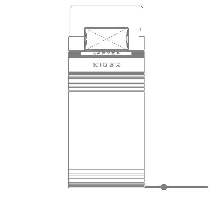 Kiosk Laptop 3D model_9