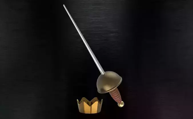 SWORD AND CROWN OF BOJJI 3D PRINT 3D print model
