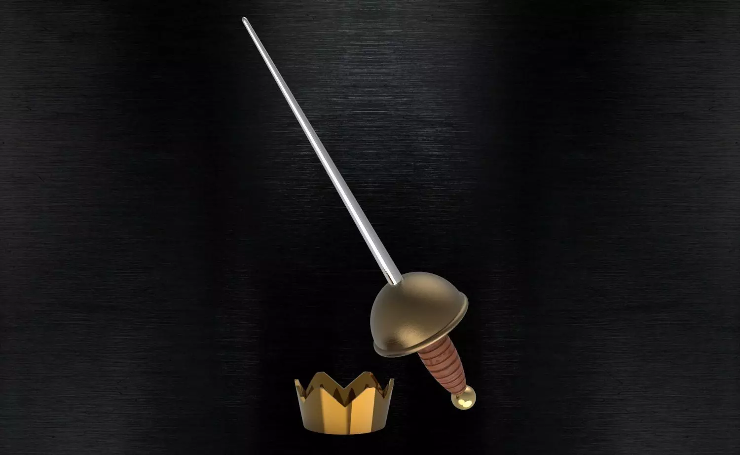 SWORD AND CROWN OF BOJJI 3D PRINT 3D print model_0