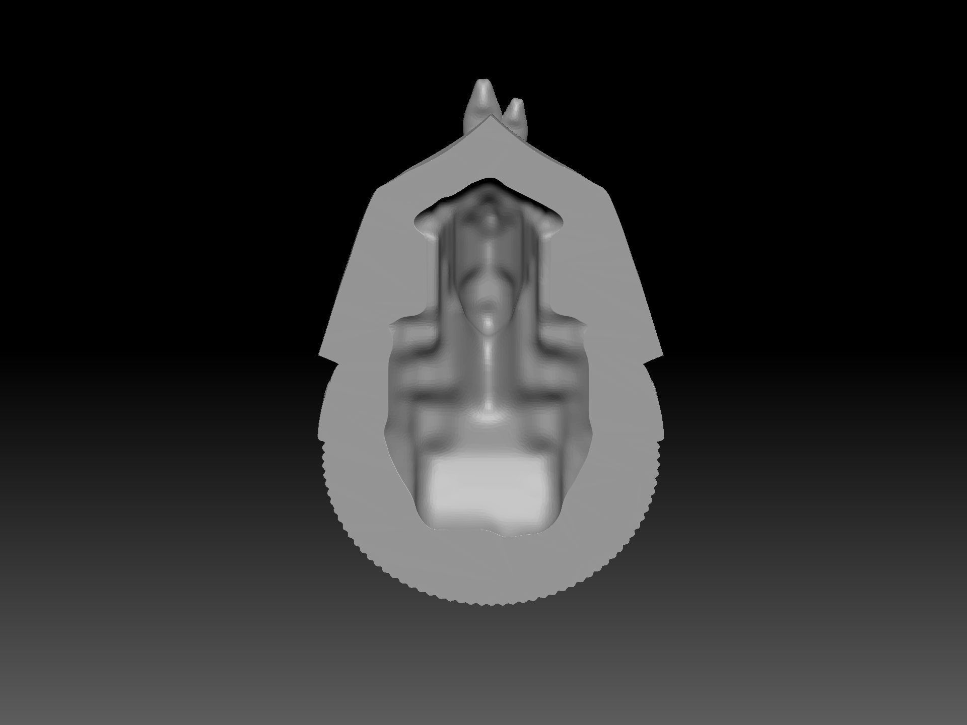 pharaoh king tut pendent 3D print model_4