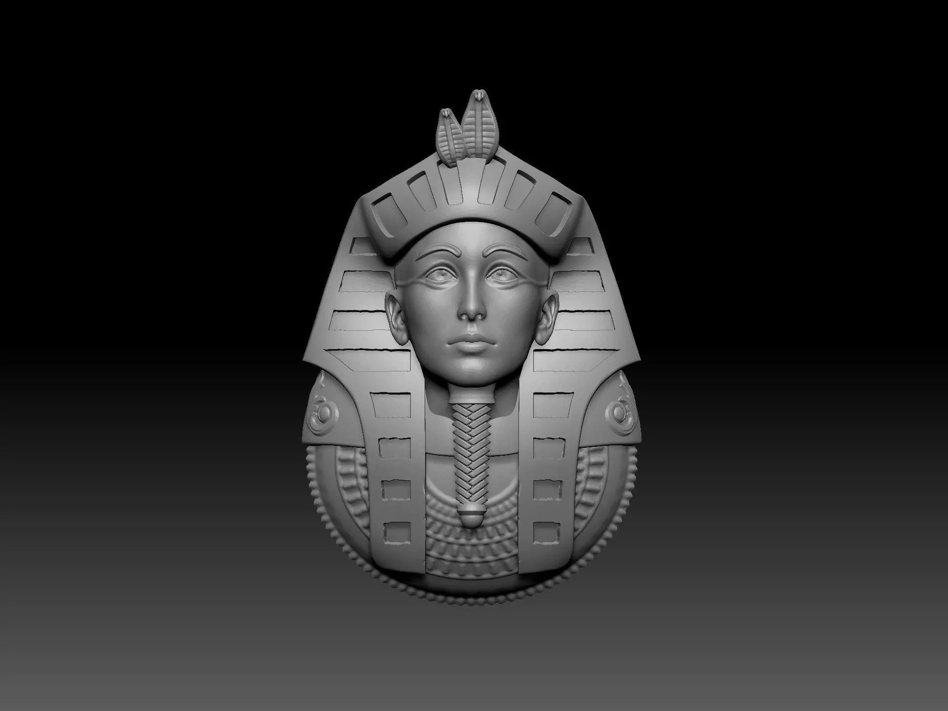 pharaoh king tut pendent 3D print model_0