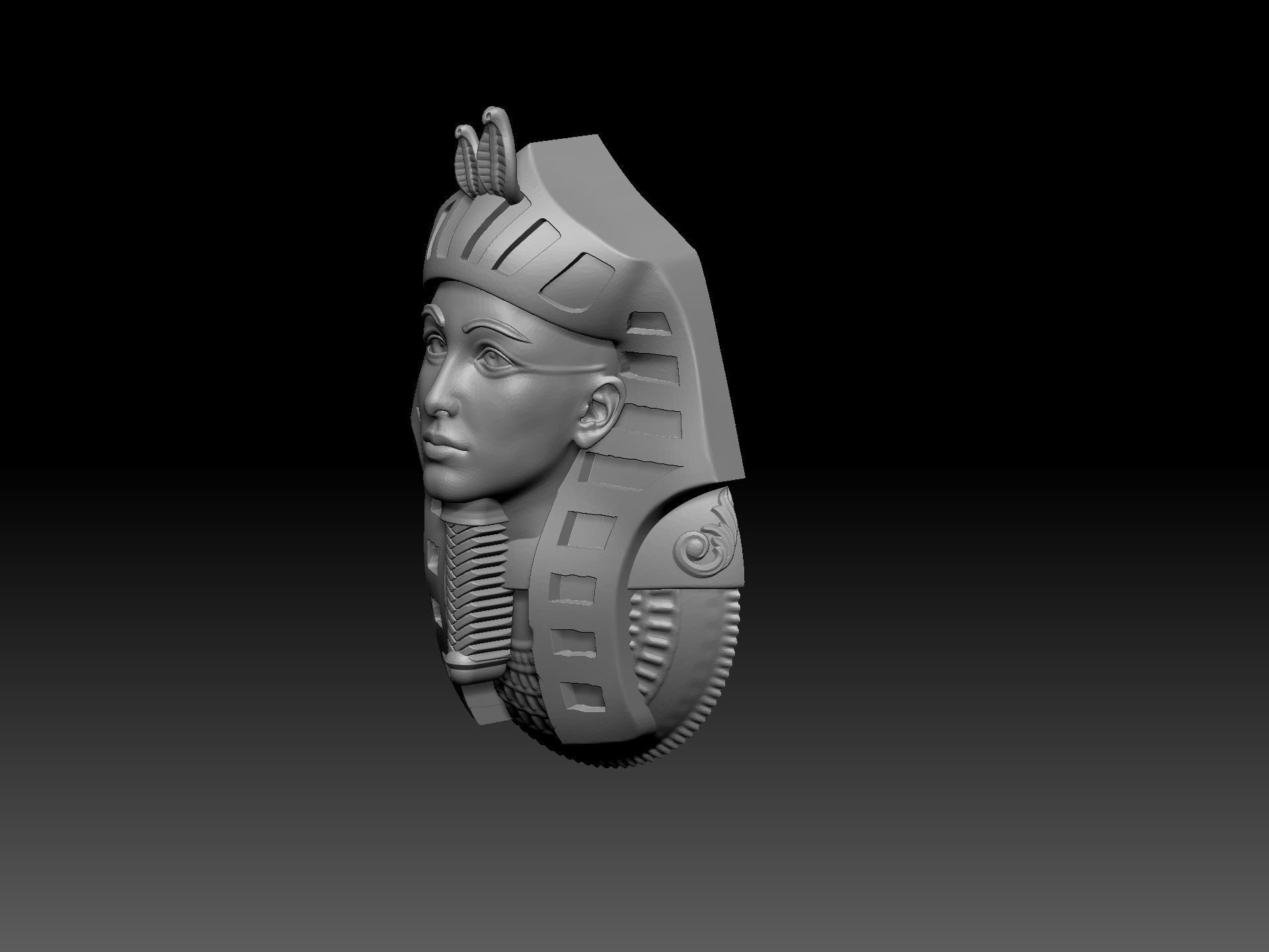 pharaoh king tut pendent 3D print model_2