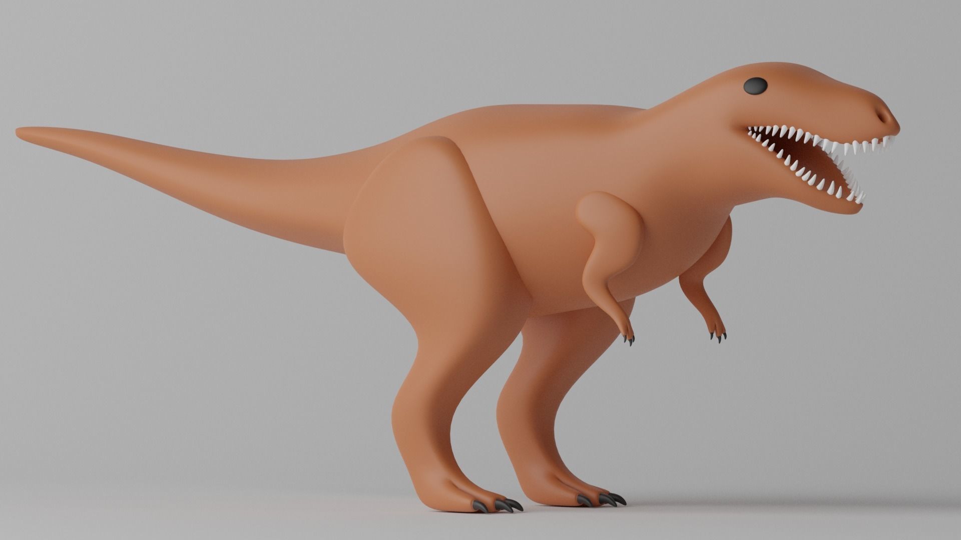 Cartoon Tyrannosaurus T-Rex 1 3D model_1