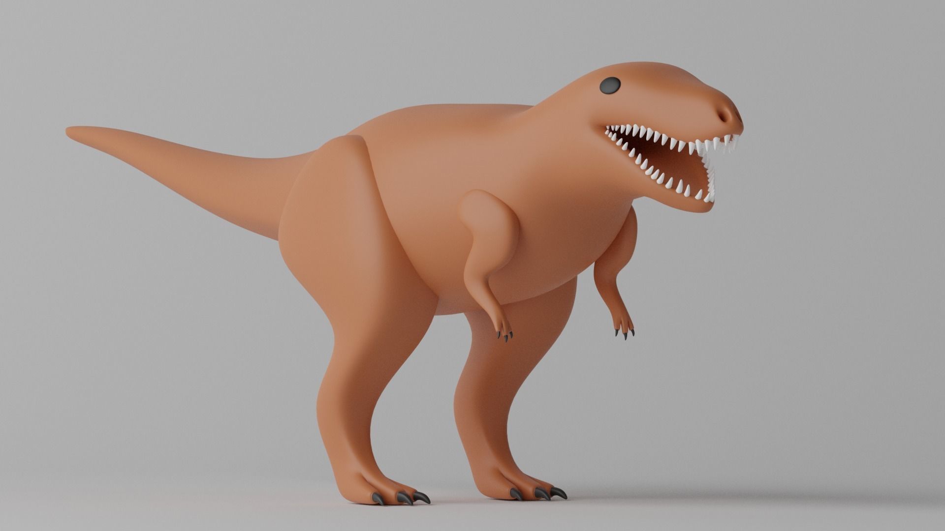 Cartoon Tyrannosaurus T-Rex 1 3D model_7