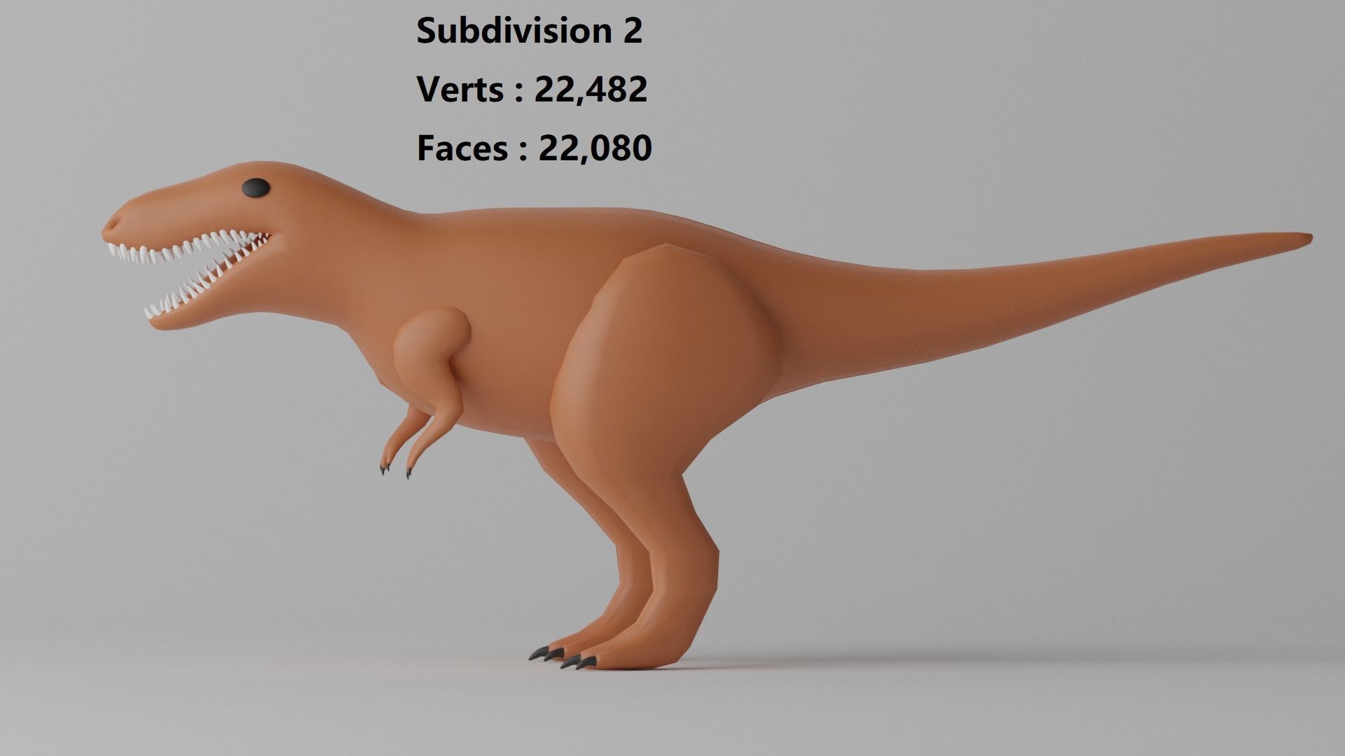 Cartoon Tyrannosaurus T-Rex 1 3D model_9
