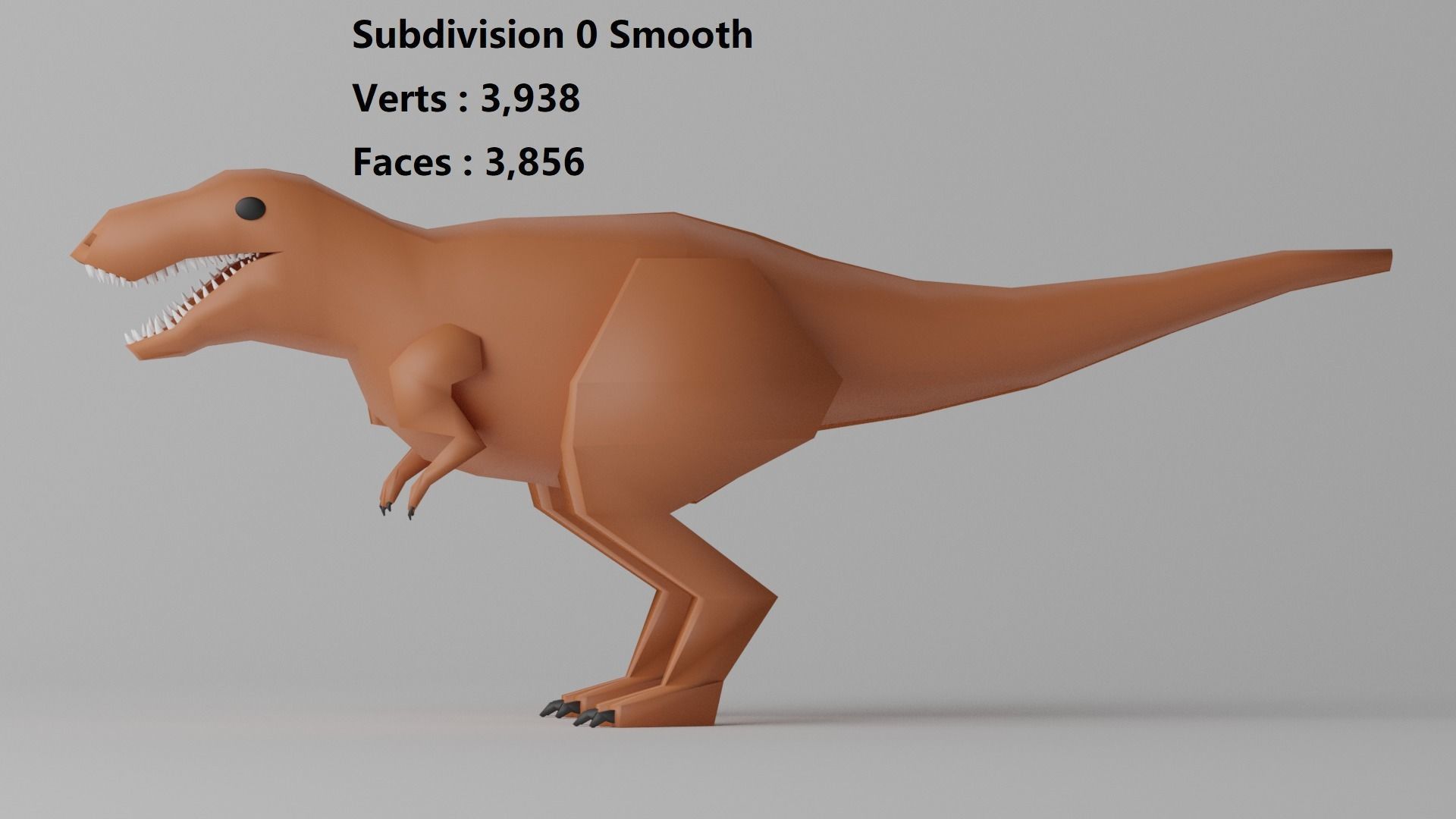 Cartoon Tyrannosaurus T-Rex 1 3D model_11