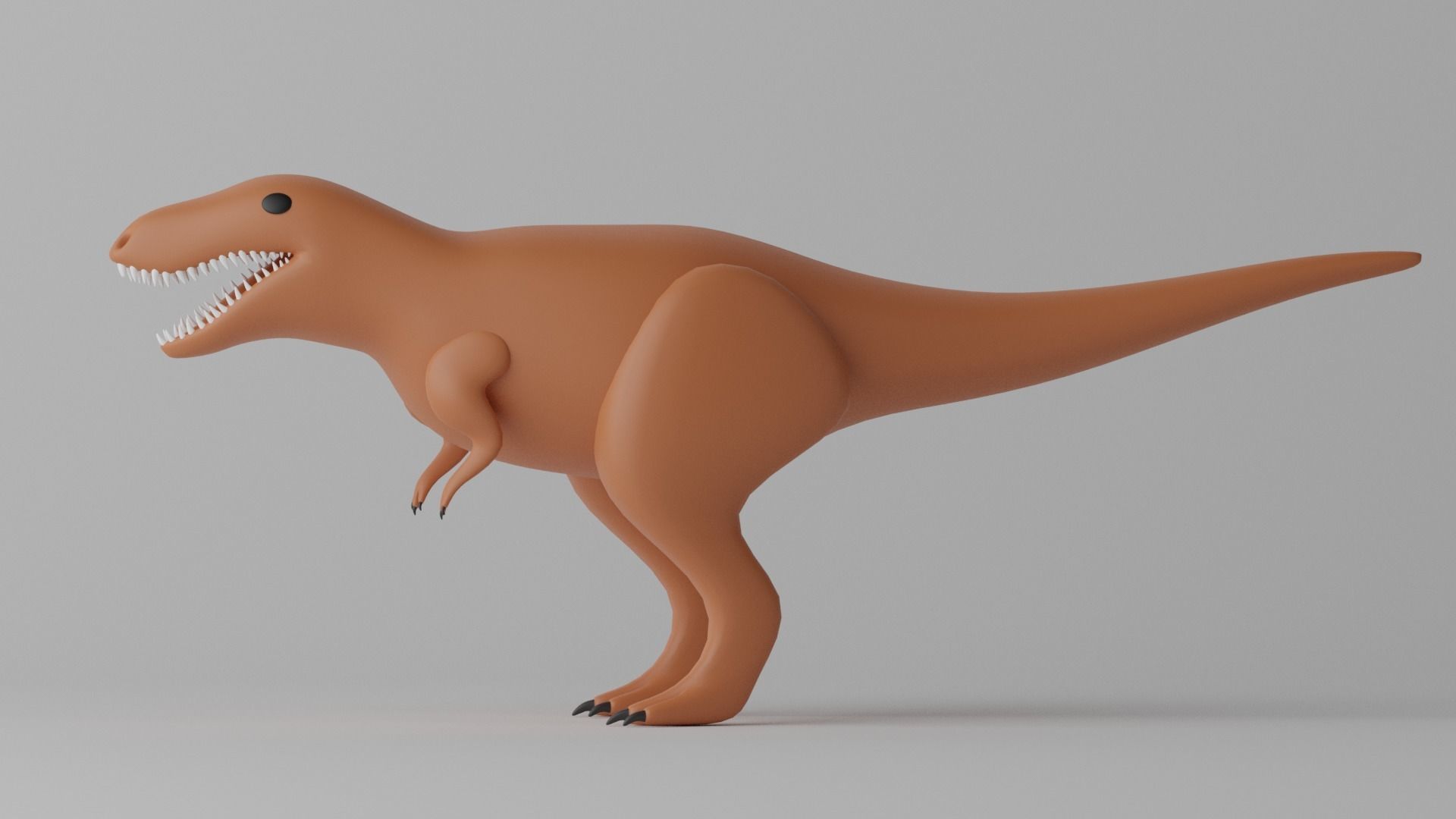 Cartoon Tyrannosaurus T-Rex 1 3D model_4