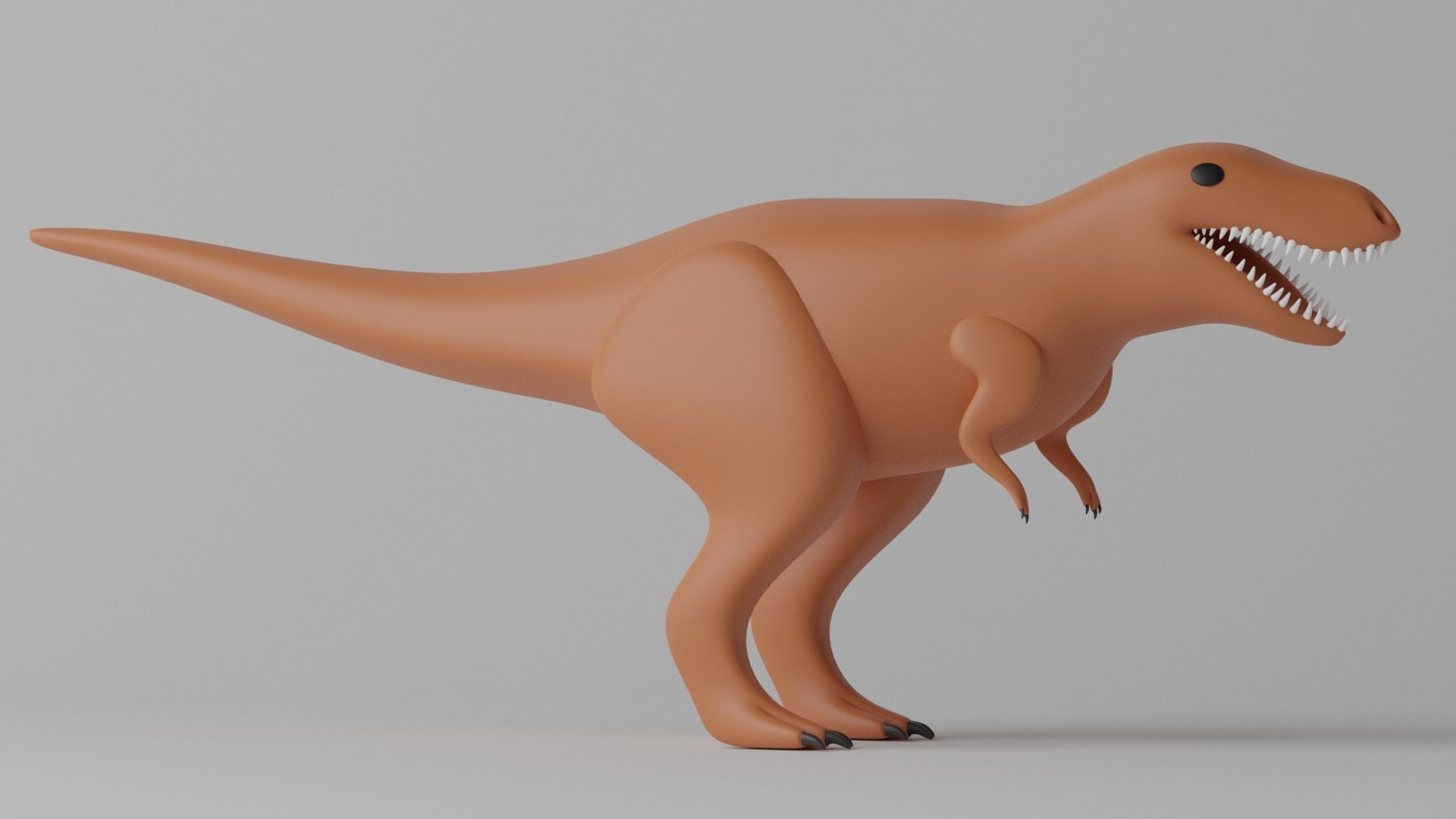 Cartoon Tyrannosaurus T-Rex 1 3D model_2