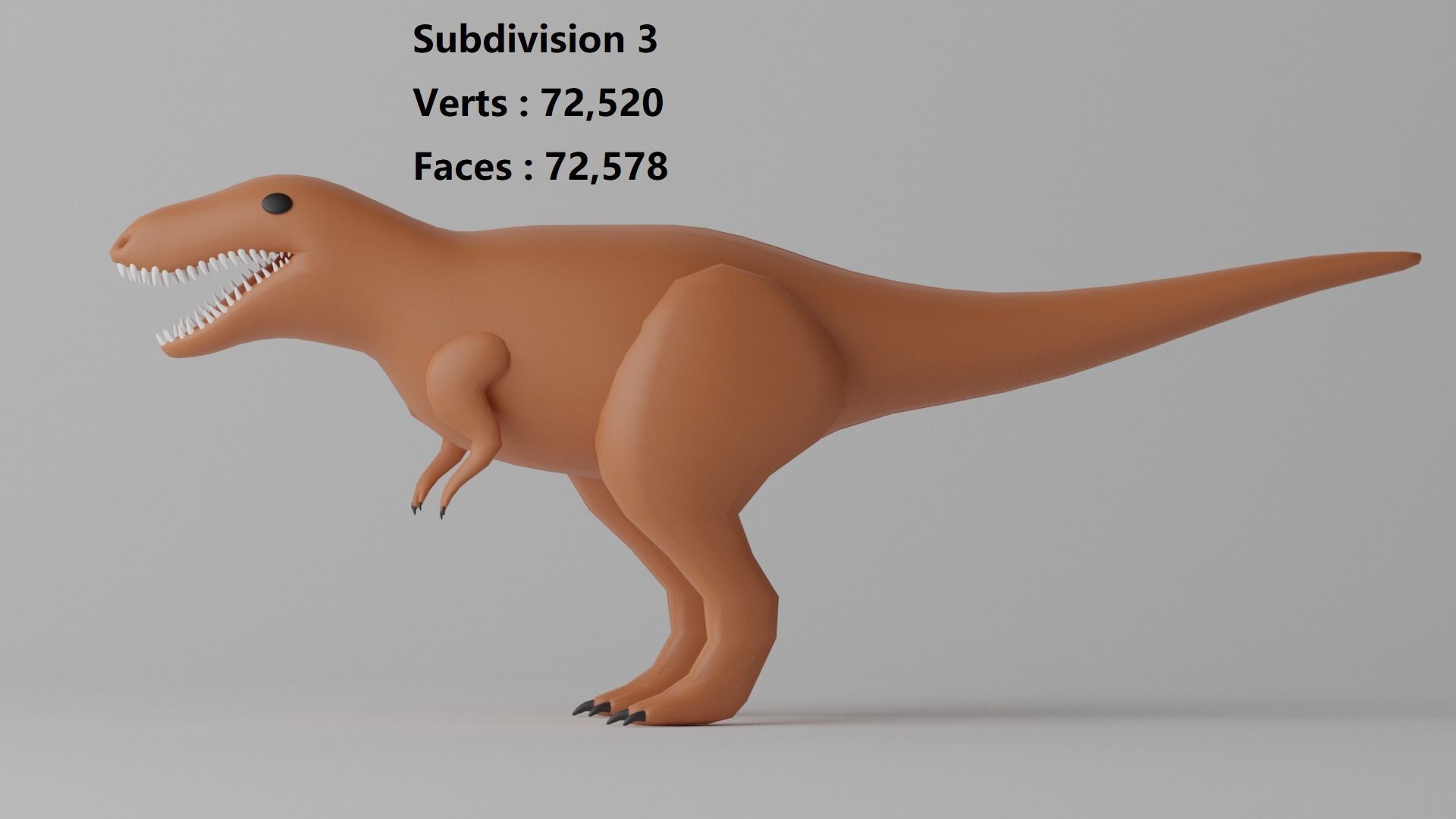 Cartoon Tyrannosaurus T-Rex 1 3D model_8