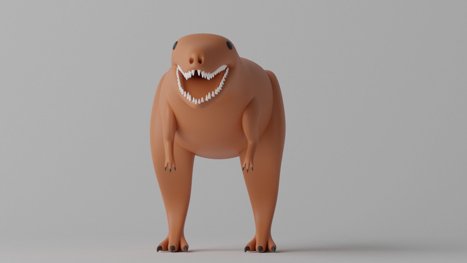 Cartoon Tyrannosaurus T-Rex 1 3D model_6