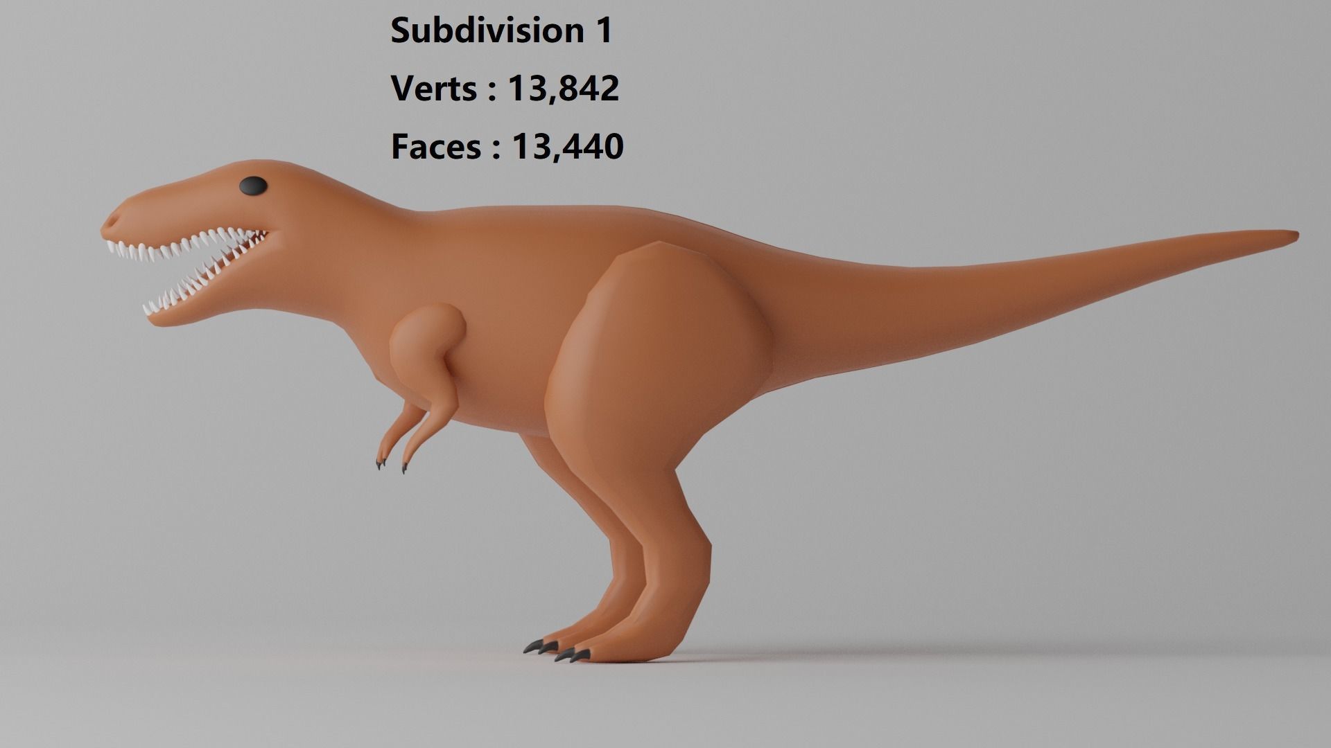 Cartoon Tyrannosaurus T-Rex 1 3D model_10