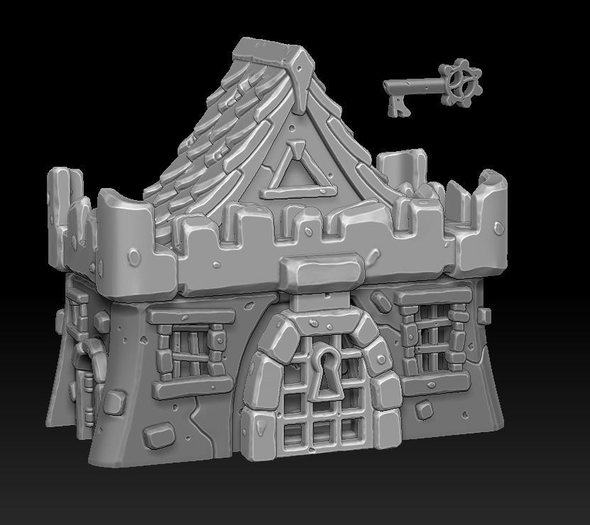 Castle chest 3d print 3D print model_2