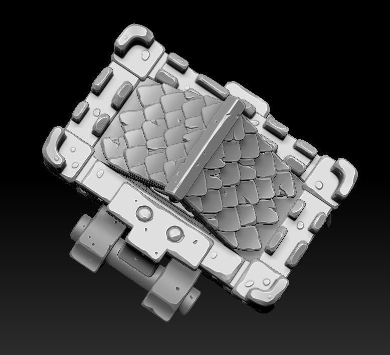 Castle chest 3d print 3D print model_5