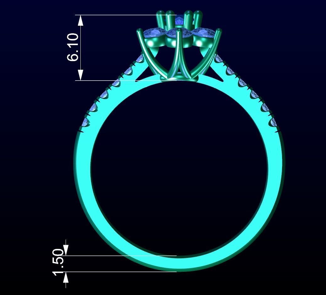 Engagement Ring 40 3D print model_8