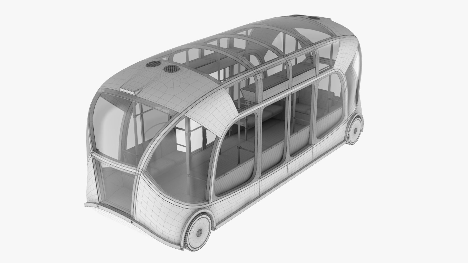 Self-driving city bus  3D model_14