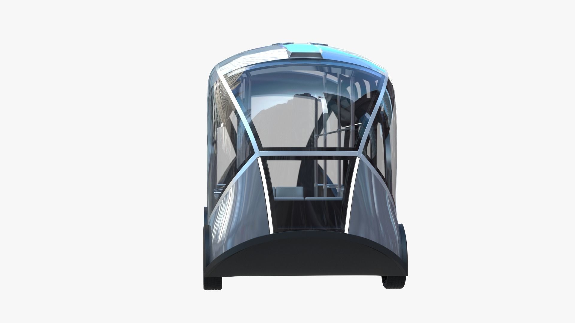 Self-driving city bus  3D model_5