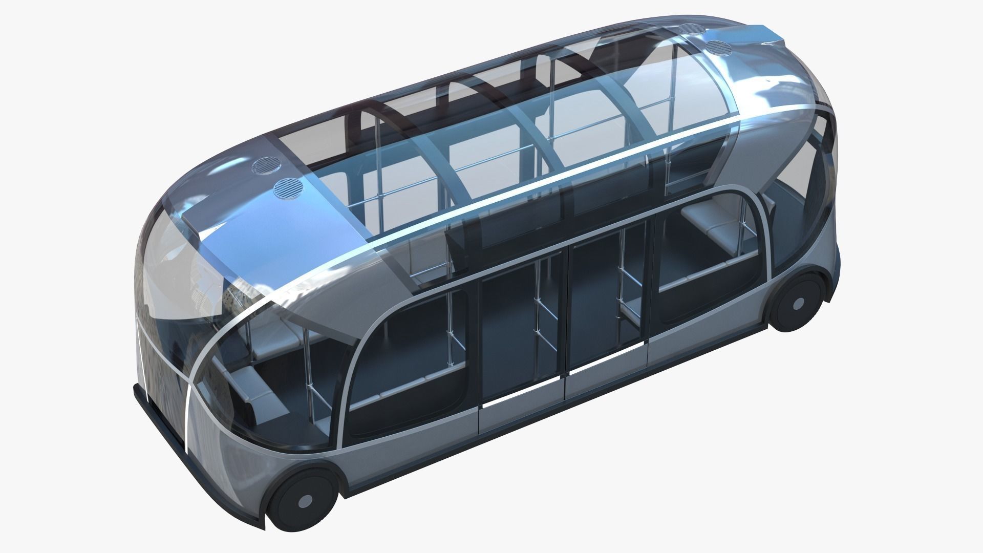 Self-driving city bus  3D model_8
