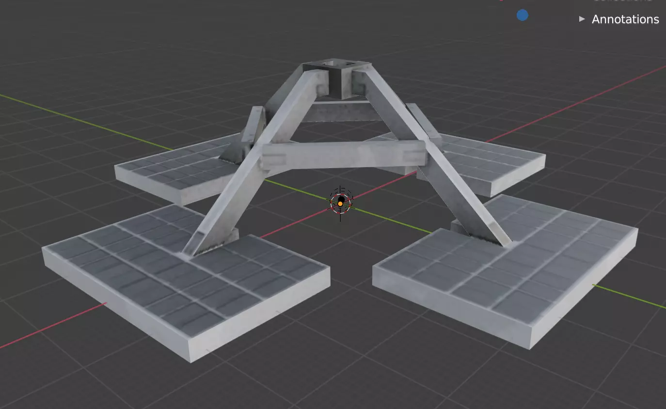 satellite dish Low-poly 3D model_0