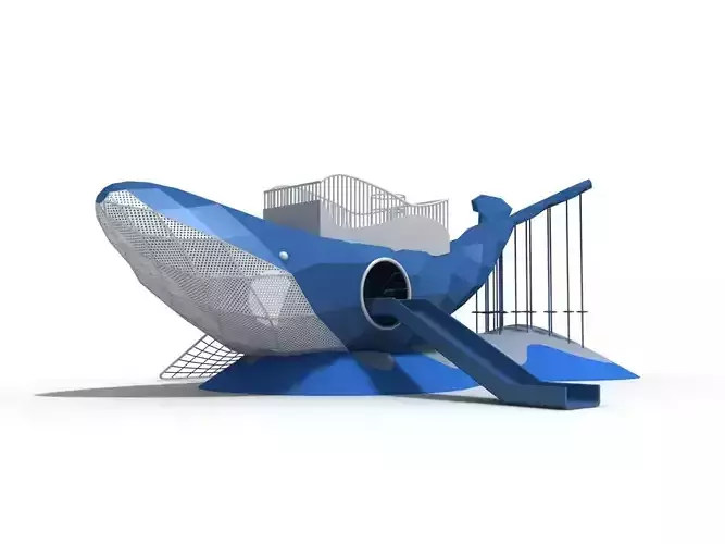 blue whale playground 3D model
