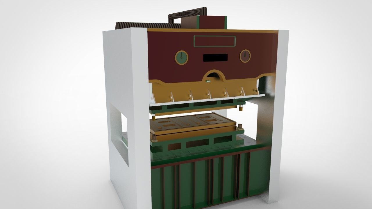 Press Machine 3D model_2